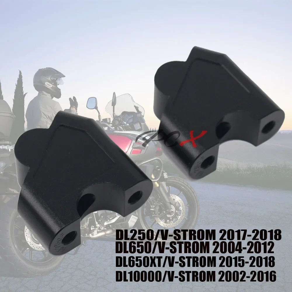 Motorcyle Manubrio Riser Bar Morsetto Adattatore Per Suzuki V-Strom Dl 250 17-18/Dl 650 2004-2012/Dl 650Xt 2015-2018/Dl 1000 02-16
