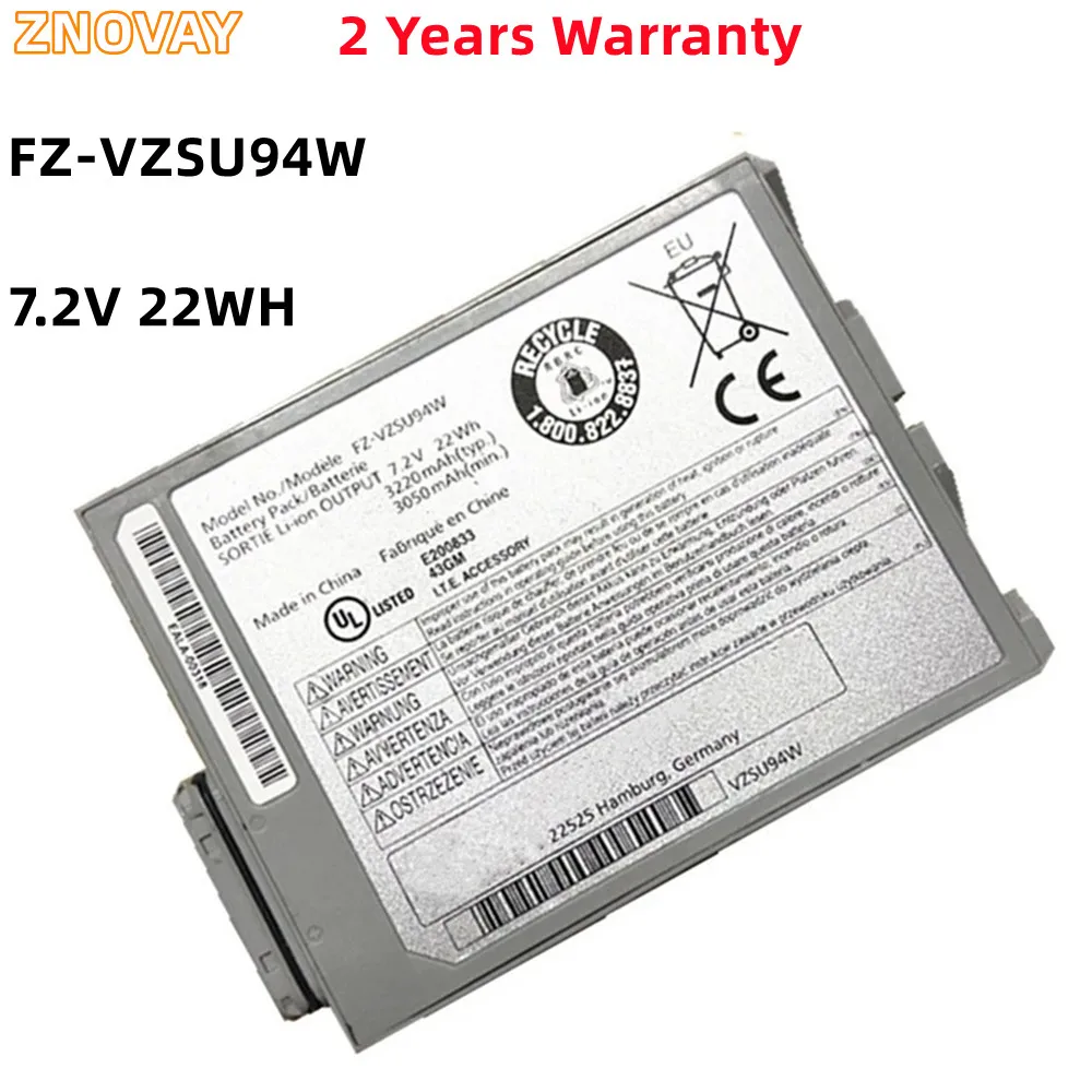 Znovay 7.2V 22Wh Fz-Vzsu94W Vzsu95W Vzsu94 Vzsu94Js Batteria Per Laptop Per Panasonic Fz-M1 Fz-B2 Fz-M1C Fz M1 B2 M1C Toughpad