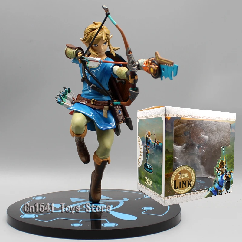 22Cm Anime Link Figurine The Legend Of Zelda:Breath Of The Wild Figures Link Legend Of Zelda Figure Pvc Model Toys Game Statue