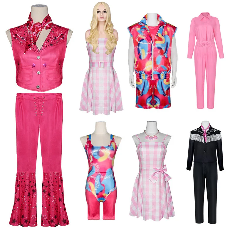 Cross Border Live Action Film Comic Costume Suit Babie Princess And Prince Dress Sub Halloween Cosplay Donne E Uomini Pink Barby