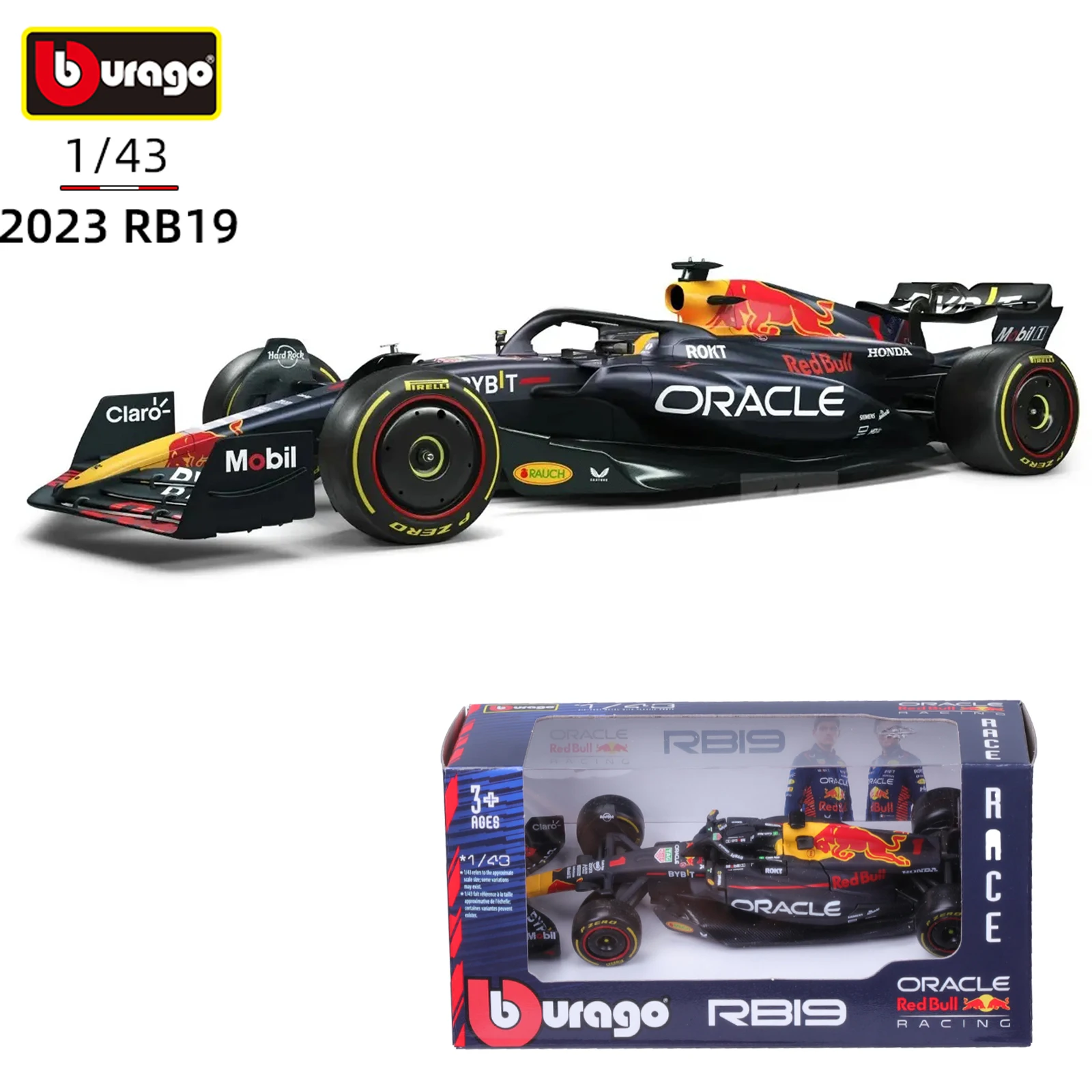 Bburago 1:43 2023 F1 Red Bull Rb19 Lega Car Formula Racing Diecast Model Toy Collection Regali Verpunpen