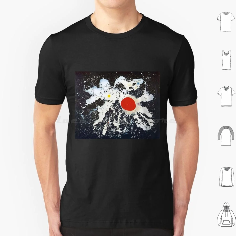 Rosso Nero Bianco Toro Giovanna Miro T Shirt Big Size 100% Cotone Giovanna Miro Giovanna Miro The Rubbed Art Pittore Spagnolo Artista Famoso