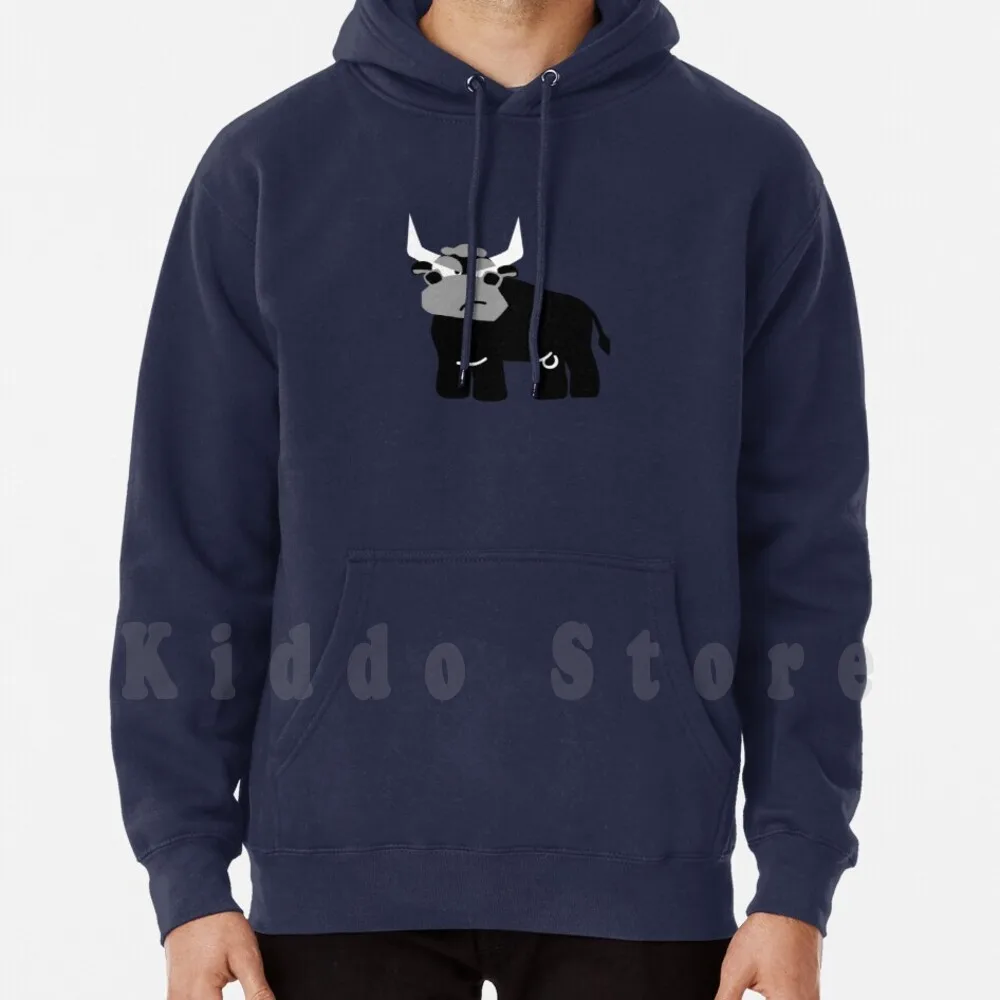 Bull Felpe Con Cappuccio Manica Lunga Bull Toro Farm Animal Cow Vector Bambini Rosso Rurale Rustico Country Country Fun