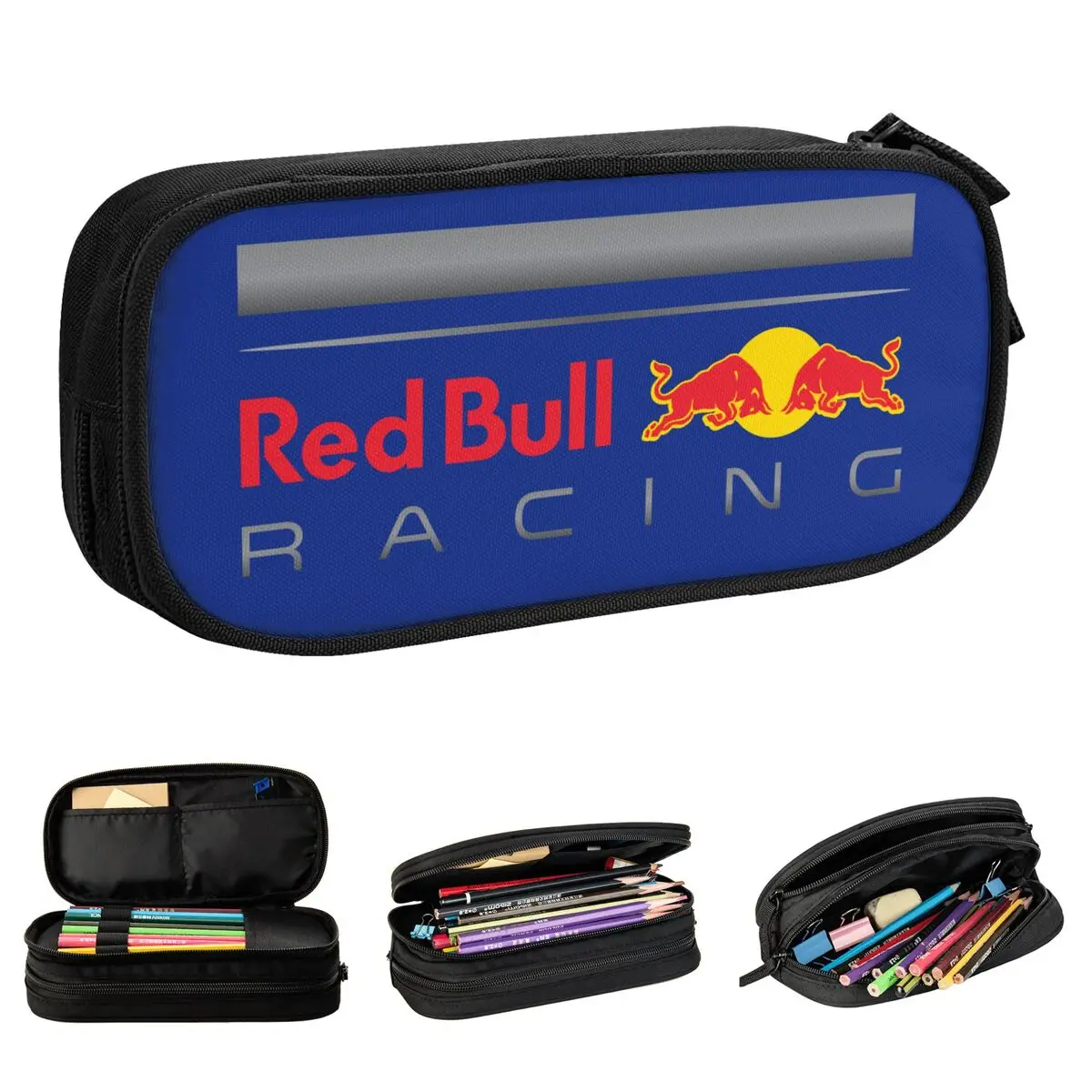 Astuccio Rosso Doppio Toro Portapenne Creativo Borsa Studente Grande Capacità Materiale Scolastico Pencilcases Con Cerniera