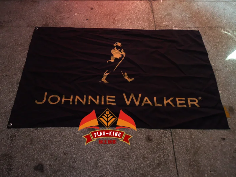 Bandiera Del Marchio Johnnie Walker Logo, Red Bull Everage,Drink,Libation,Fix, Belly Wash, Spedizione Gratuita, Banner 100% Flag King Poliestere