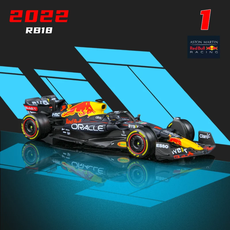 Nuovo 2022 Champion Bburago 1:43 Diecast Alloy Model Car F1 Team Red Bull Racing Formula Cars Toy Max Rb18 #1 #11