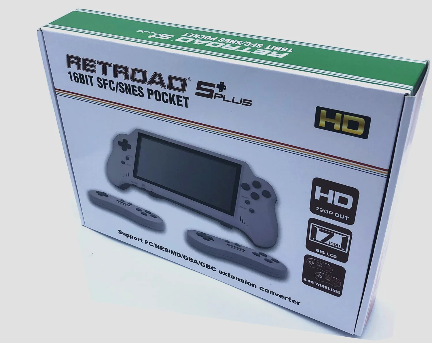 Super Hd Output Snes Retro Hd 7 Pollici Console Di Gioco Portatile 16Bit Hdmi Ultra Snes Pocket Retroad 5Plus 2.4G Controller Wireless