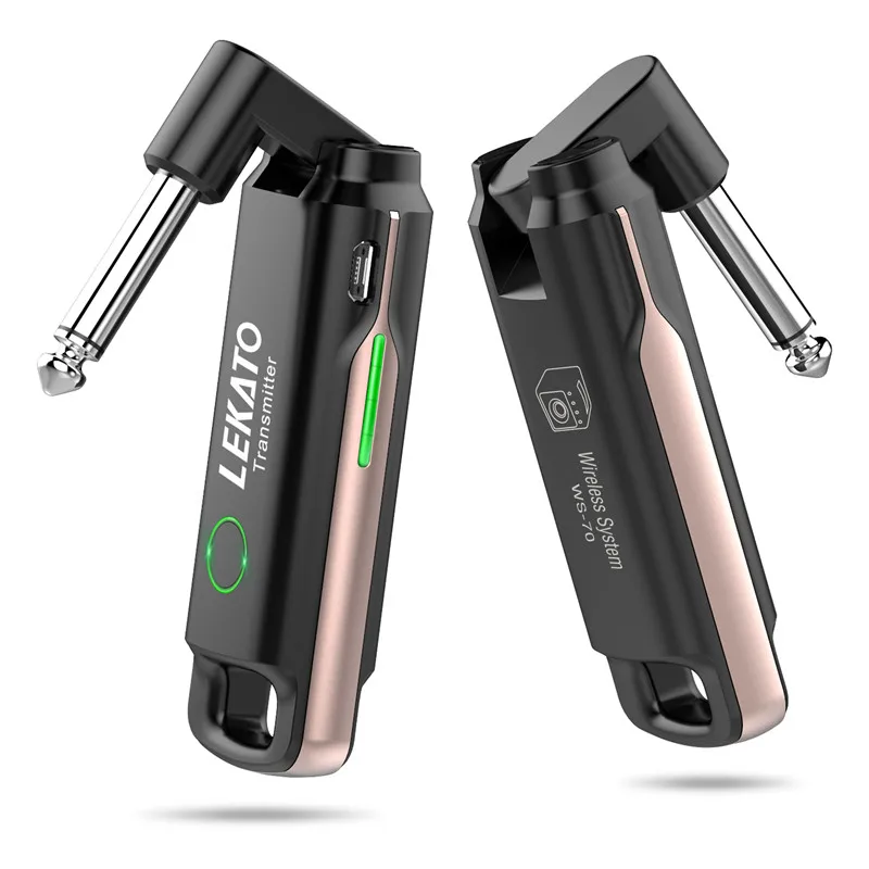 Lekato Trasmettitore Ricevitore Ws-70 Wireless Guitar System-In Ricaricabile Audio Chitarra Wireless System 70 Canali 40M