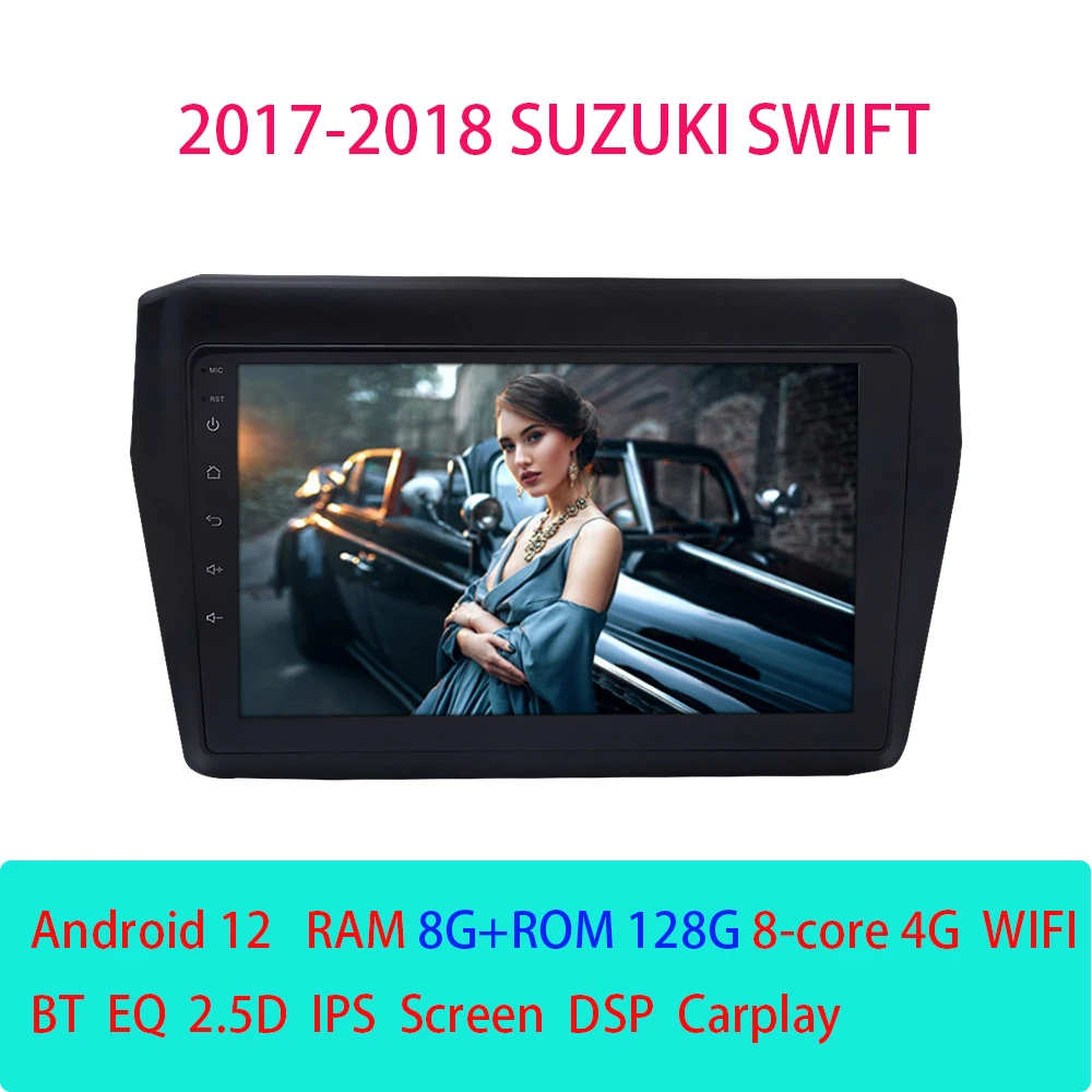 Autoradio Stereo Android 12 Carplay Per Suzuki Swift 5 2017-2018 Lettore Video Multimediale Autoradio Schermo Audio 4G