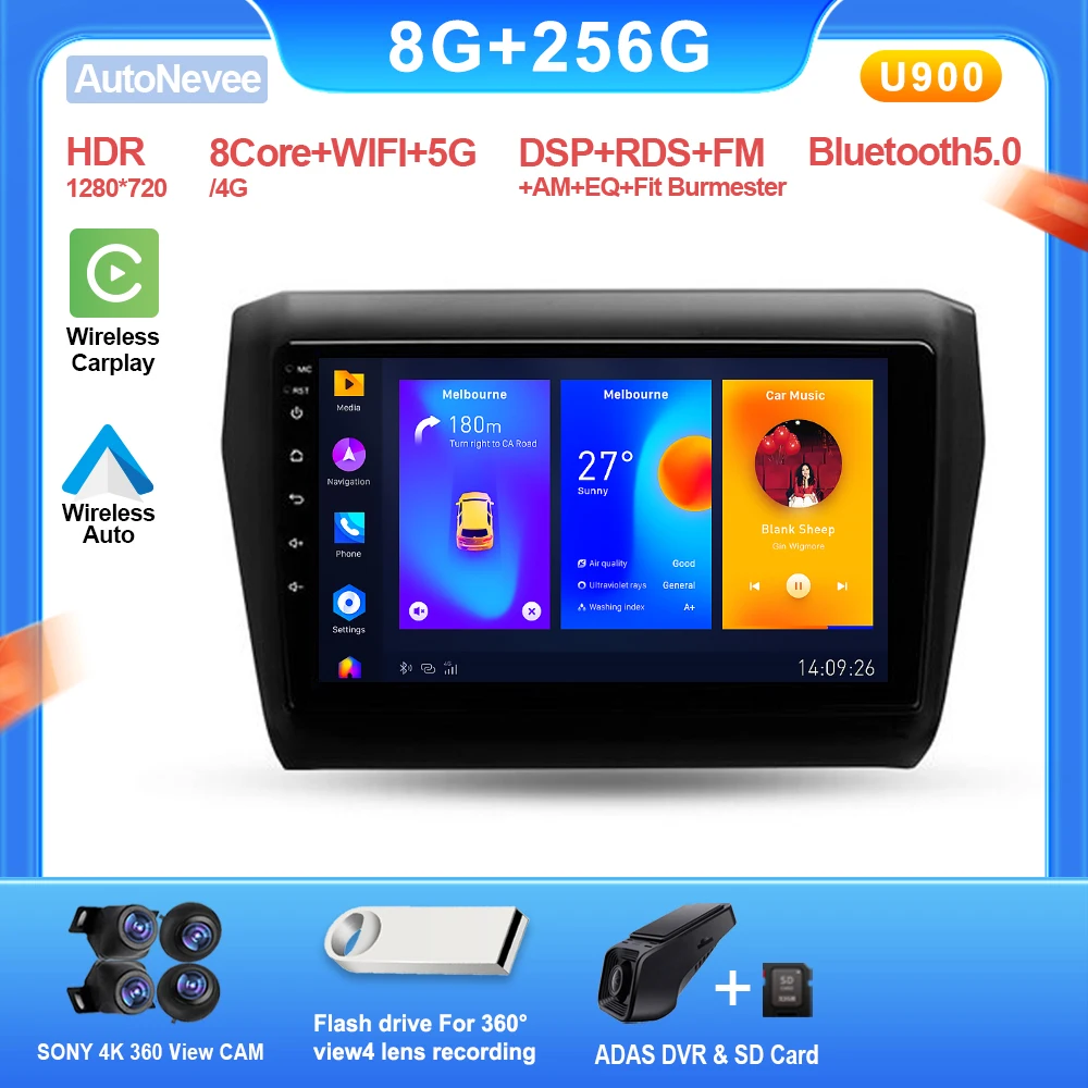 Android Per Suzuki Swift 2017 - 2019 Auto Auto Carplay Radio Stereo Automotivo Bluetooth Lettore Multimediale Gps Autoradio Schermo