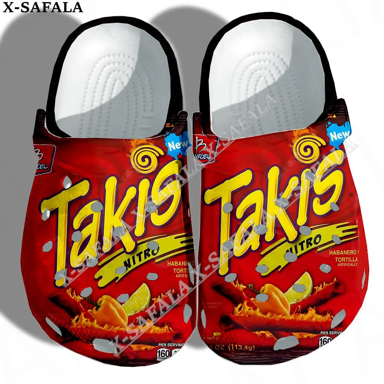 Chips Divertenti Taki Food Snack Stampa 3D Uomo Donna Zoccoli Classici Pantofole Scarpe Eva Ligtweight Sandali Summer Beach Outdoor-5