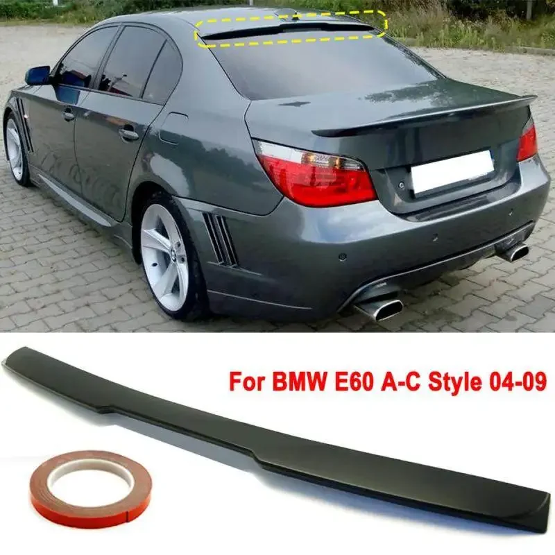 Misura Per Bmw 04-10 E60 A-C Style Primer Ready Lunotto Alettone Spoiler Visiera