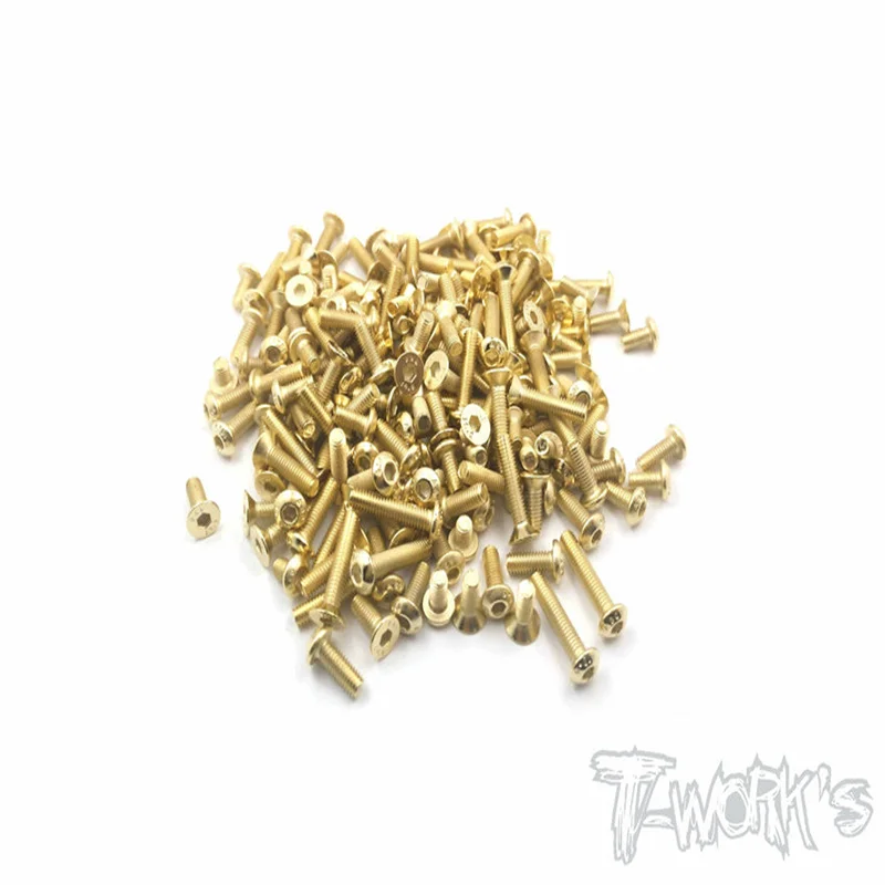 Set Di Viti In Acciaio Placcato Oro Gss-Mbx8Eco Originale T Works 167 Pezzi. (Per Mugen Mbx8 Eco) Parte Rc