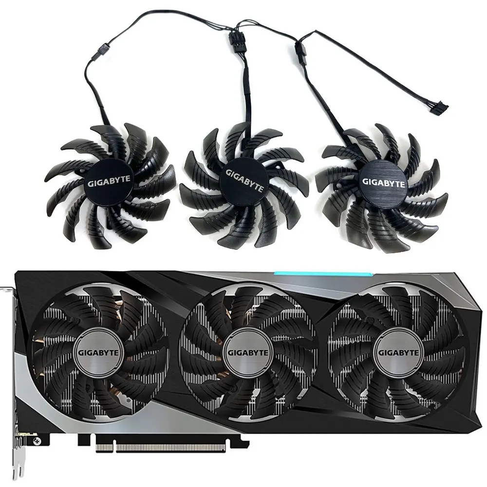 1Set Muslimatrx 6600 Xt Gpu Fan, Per Gigabyte Rx 6700 Xt, Rx 6600 Xt, Rx 6600, Rx 6500 Xt Gaming Oc Ventola Di Raffreddamento Della Scheda Video