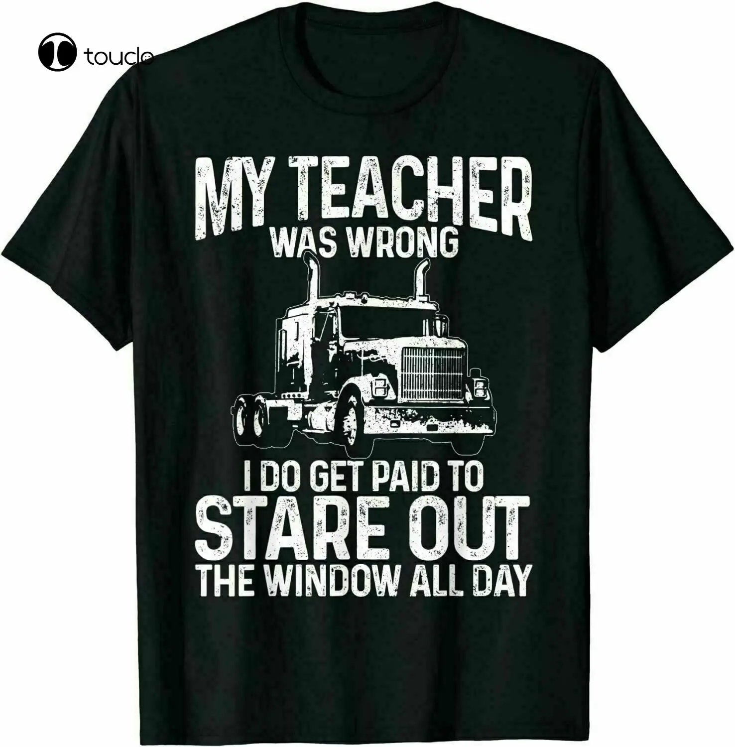 Mens Truck Driver Trucker Big Rig Divertente Dicendo Citazione T-Shirt Cotone