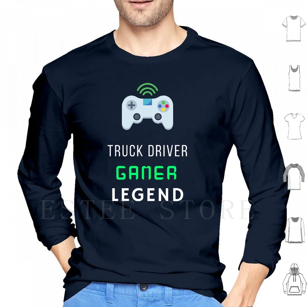 Truck Driver Gamer Legend-Regalo Per Giocatori E Nuovi Lavori Felpe Con Cappuccio Truck Driver Gamer Legend Per Giocatori E Nuovi Lavori
