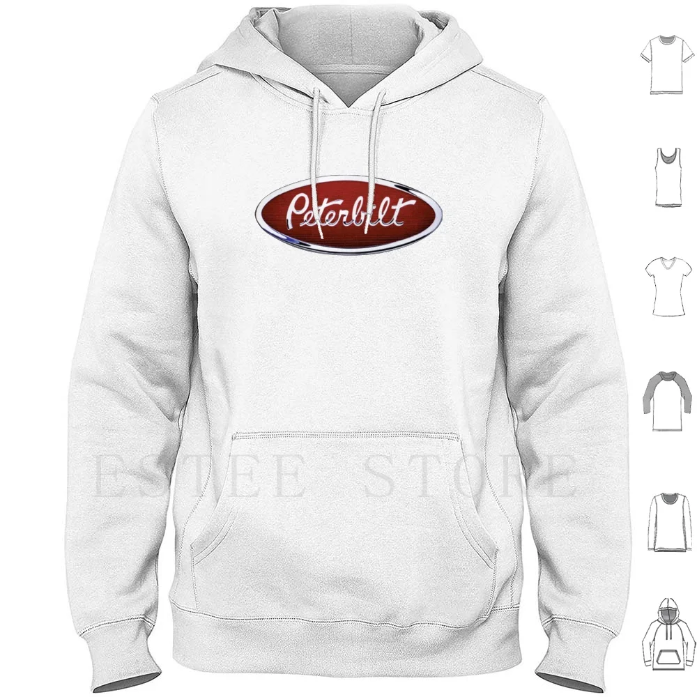 Peterbilt Truck Original E Genuine Classic Emblem Retro Poster Felpe Con Cappuccio Peterbilt Truck Trucker Trucks Driver