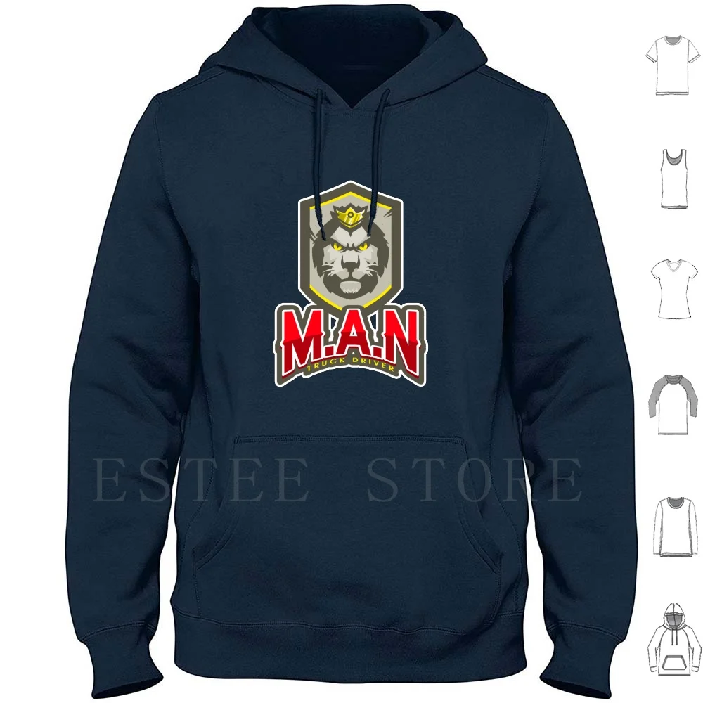 Man Truck Driver Trucking Trucker Design Felpe Con Cappuccio Manica Lunga Uomo Driver Truck Trucking Man Truck Hgv Trucks Wagon
