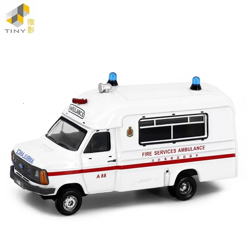 Tiny 1:76 1980'S Ambulanza (A88) Mu-Seum Exhibition No.19 Modello Di Simulazione In Lega Di Auto