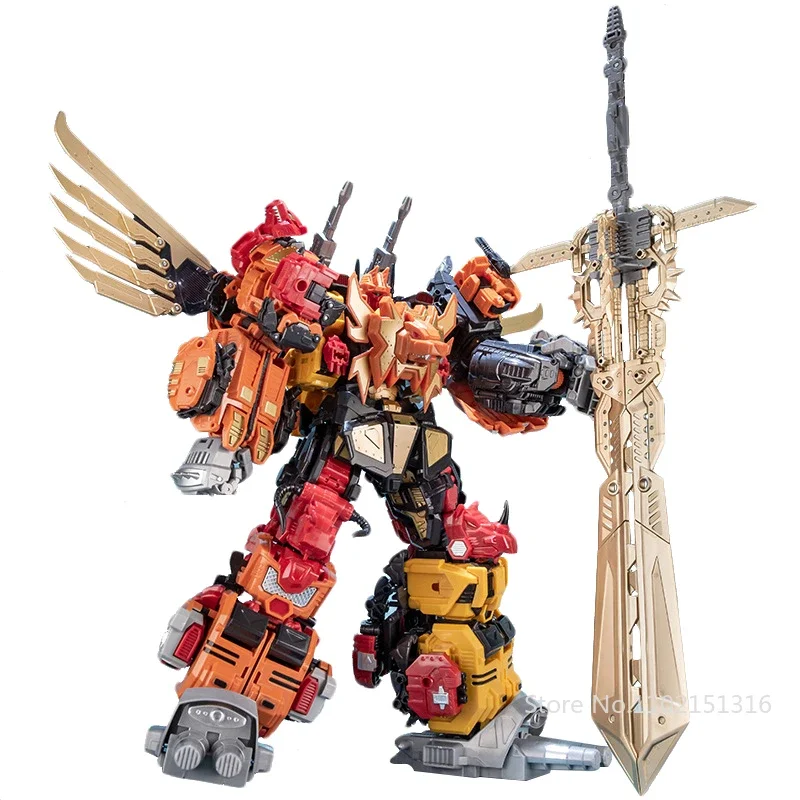 Jinbao 5 In 1 45Cm Big Transformation Predaking Toys Anime Sculacciator Ko G1 Robot Action Figure Model Boy Children Kid Gift