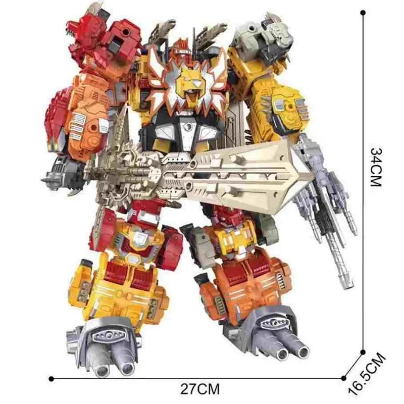 5 In1 Transformation Predaking Toys Anime Sculacciator Ko G1 Robot Action Figure Model Boy Children Kid Gift