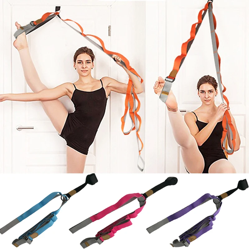 Door Flexibility Trainer Legs Stretch Belt Gymnastics Stretching Stretcher Slackline Belt For Ballet Cheer Dance Yoga Strap Rope