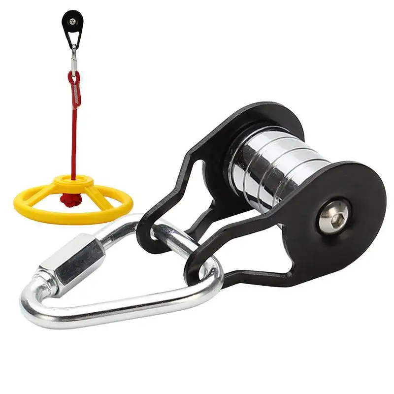 Puleggia Per Slider Slackline Steel Slider Rope Pulley Per Slackline Robusto Forte Carico Portante Forniture Per L'Allenamento Con 5 Rulli