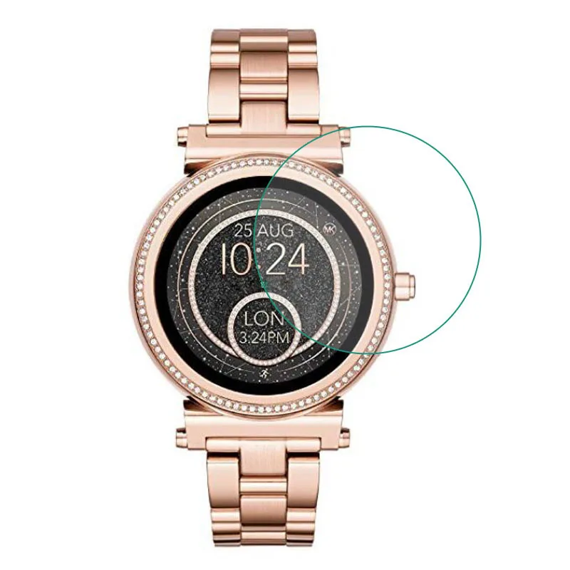 Pellicola Protettiva In Vetro Temperato Per Michael Kors Access Sofie Watch Smartwatch Display Proteggi Schermo Protezione Della Copertura