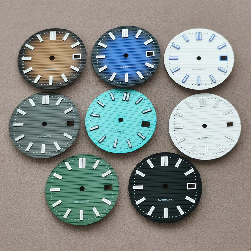 Dia 29.8Mm Quadrante Dell'Orologio Quadrante Luminoso Verde Adatto A Seiko Nh35 Nh36 Nh38 4 R35 4 R36 6R 7 S26 Movimento Nautilus Watch Case Faces Sos