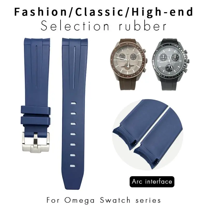 Pcavo Gomma Di Alta Qualità Silicone Watchba 19Mm 21Mm 20Mm Misura Per Omega Seamaster 300 Speedmaster Rolex Tissot Casio Seiko Strap