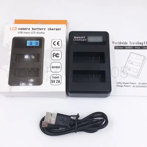 Lcd Caricatore Doppio Per Np-Fw50 Per Sony Alpha 6300 Alpha 6500 Ilce-Qx1 Alpha 7 7R 7R Ii 7 S A7R A7S A7R Ii A5000 A5100 A6000 A6300