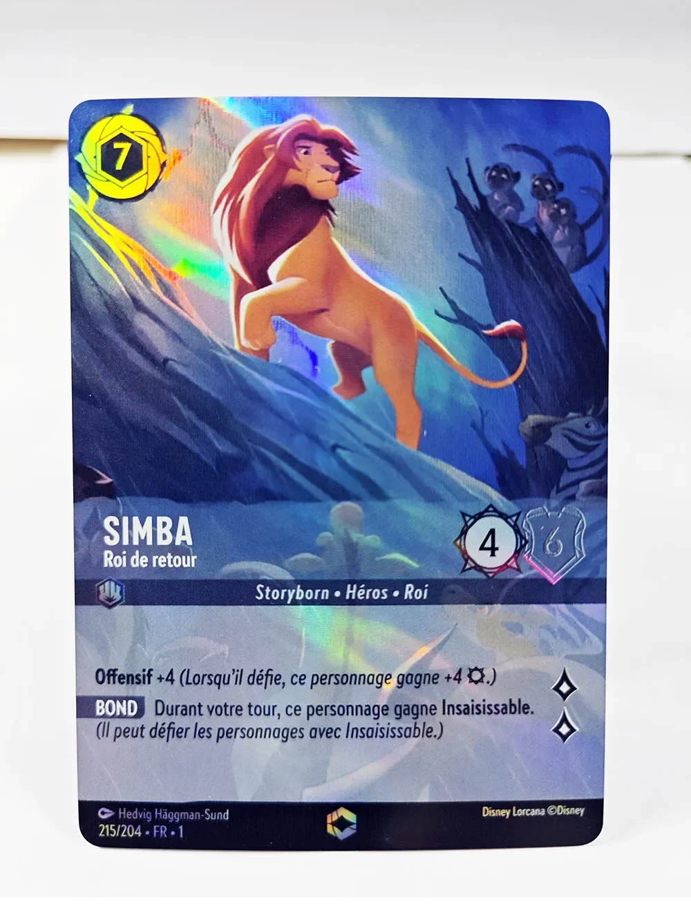 Disney Lorcana Surge Foil Proxy Tcg Carte Da Gioco Francese/Inglese/Tedesco Foil Alta Qualità Simba Hades Stitch Tinker Bell