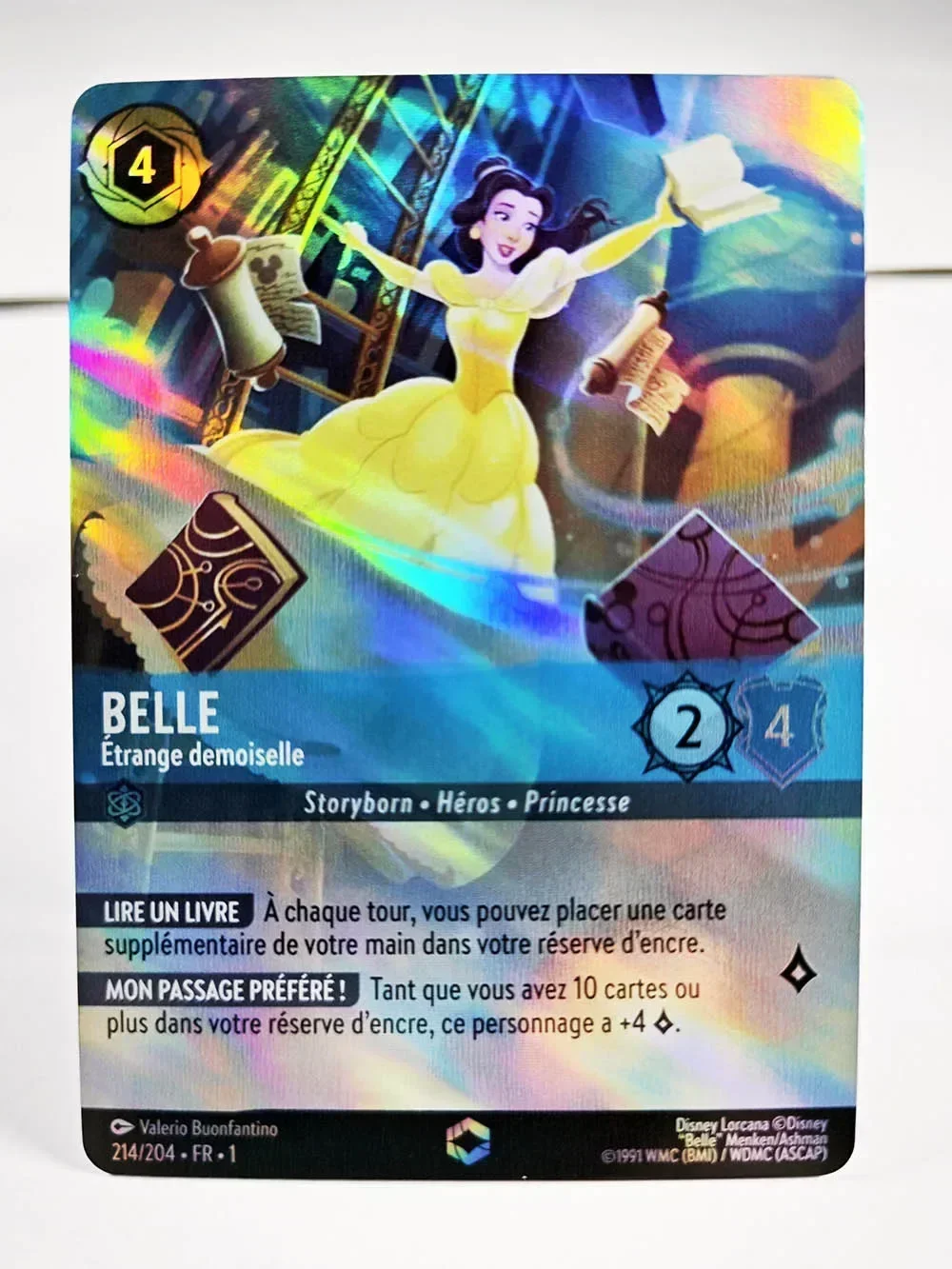 Disney Lorcana Surge Foil Proxy Tcg Carte Da Gioco Francese Aurora Elsa Stitch Belle Carte Collezionabili Da Gioco Da Tavolo