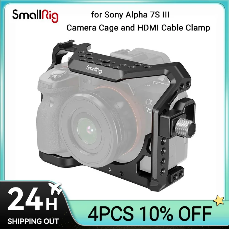 Smallrig Full Cage Per Sony A7S Iii / Alpha 7S Iii / A7S Iii Con Binario Nato Integrato E Supporto Per Scarpe Fredde