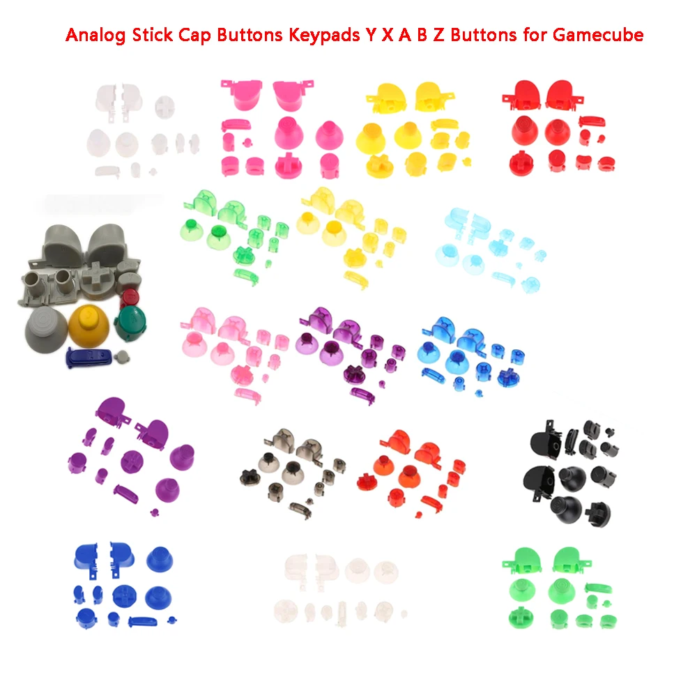 10 Set Analog Stick Cap Buttons Keypad Y X A B Z Buttons Per Game Cube Per Ngc Controller Joystick