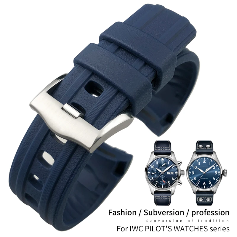 19Mm 20Mm 21Mm 22Mm Cinturino In Gomma Per Omega Seamaster Iwc Longines Hydroconquest Black Blue Silicone Watch Strap Tools