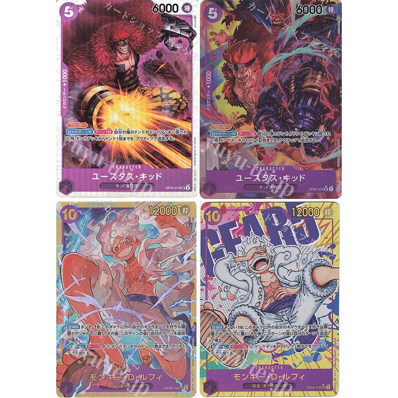 Anime One Piece Monkey D. Rufy Eustass Kid Opcg Sr Src Series Collection Card Christmas Birthday Gift Entertainment Toys