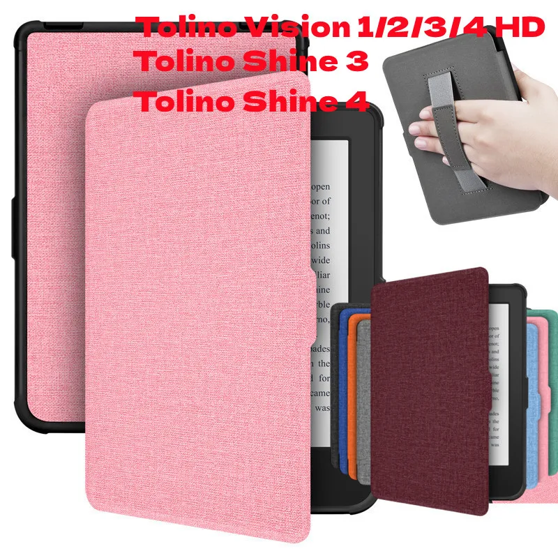 Con Custodie Per Cinturini Per Tolino Vision 1/2/3/4 Hd Custodia Protettiva Per Lettore Di Ebook Per Tolino Shine 3/4 Shine4 Ebook Smart Cover