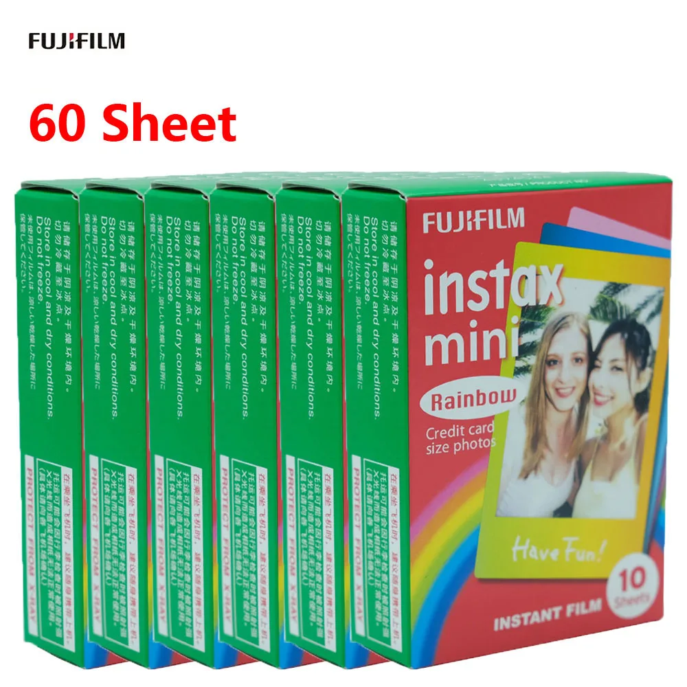 Fujifilm Instax Mini White Film10-60 Fogli Per Fujifilm Instax Mini 12 7/8/9/11/30/50S/7S/90/25/20I/50I/55I/Condividi Sp-1 Film
