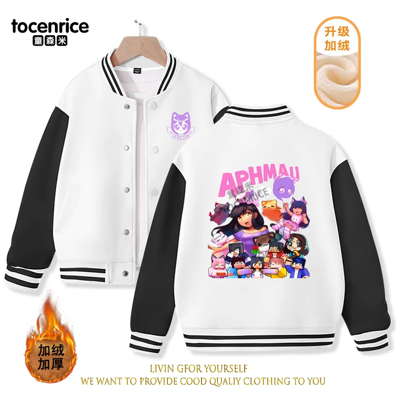 2023 New Cartoon Aphmau Varsity Jacket Giacca Da Baseball Per Bambini Giacca Da Ragazza Regalo Ideale
