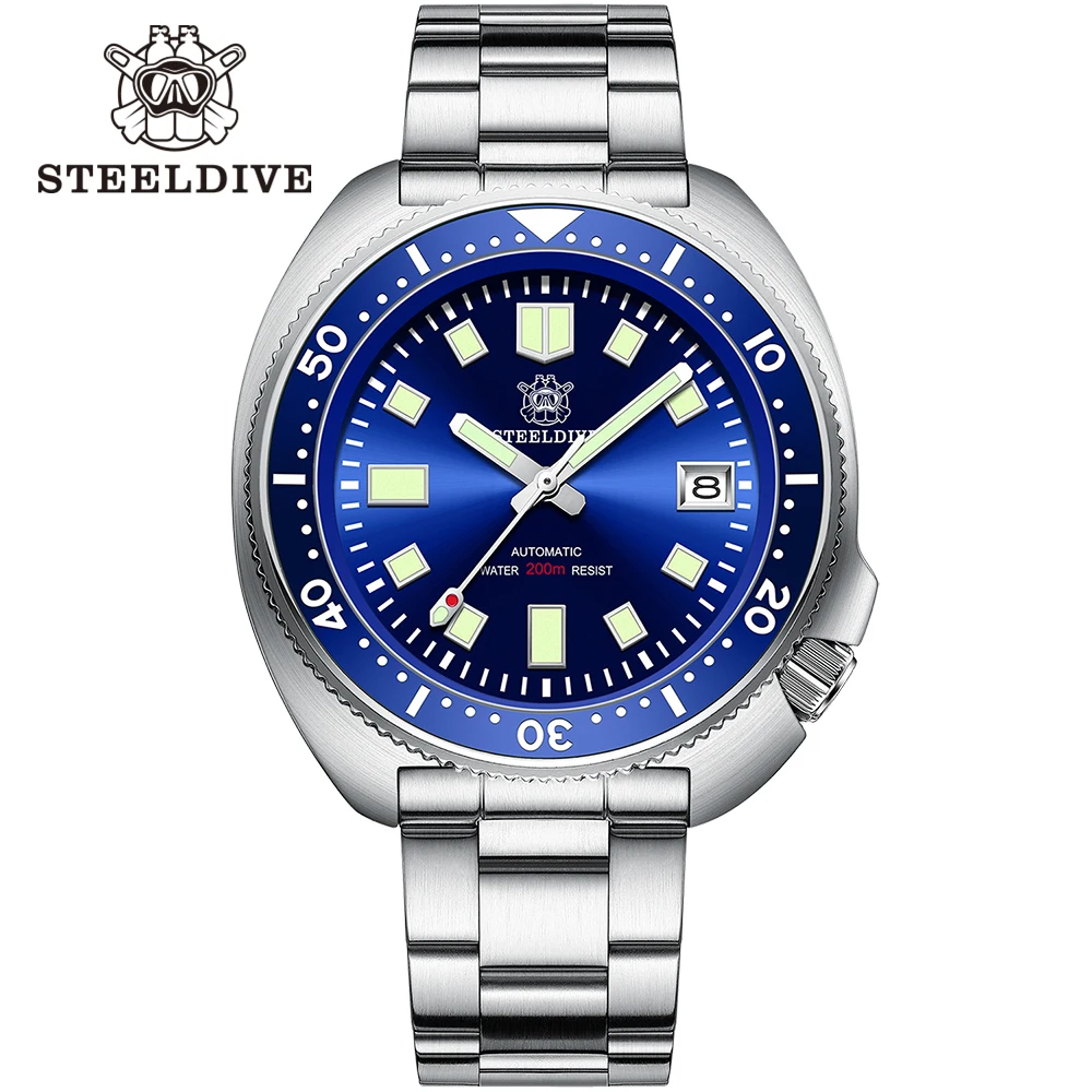 Steeldive Sd1970 Orologio Subacqueo Meccanico Automatico Captain Willard Nh35 Orologi Tartaruga Omaggio Resistente All'Acqua 200M Orologio Subacqueo D