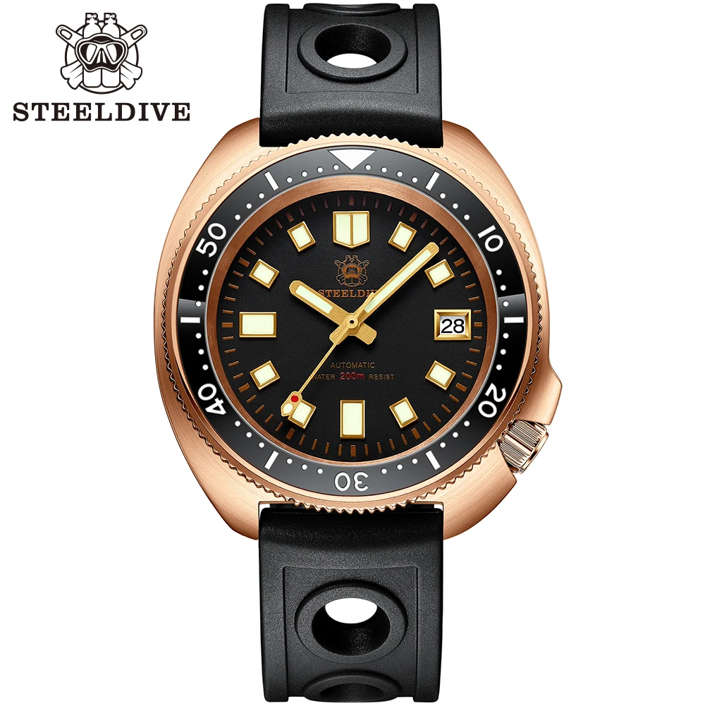 Steeldive Sd1970 Orologio Subacqueo Meccanico Automatico Captain Willard Nh35 Orologi Tartaruga Omaggio Resistente All'Acqua 200M Orologio Subacqueo D