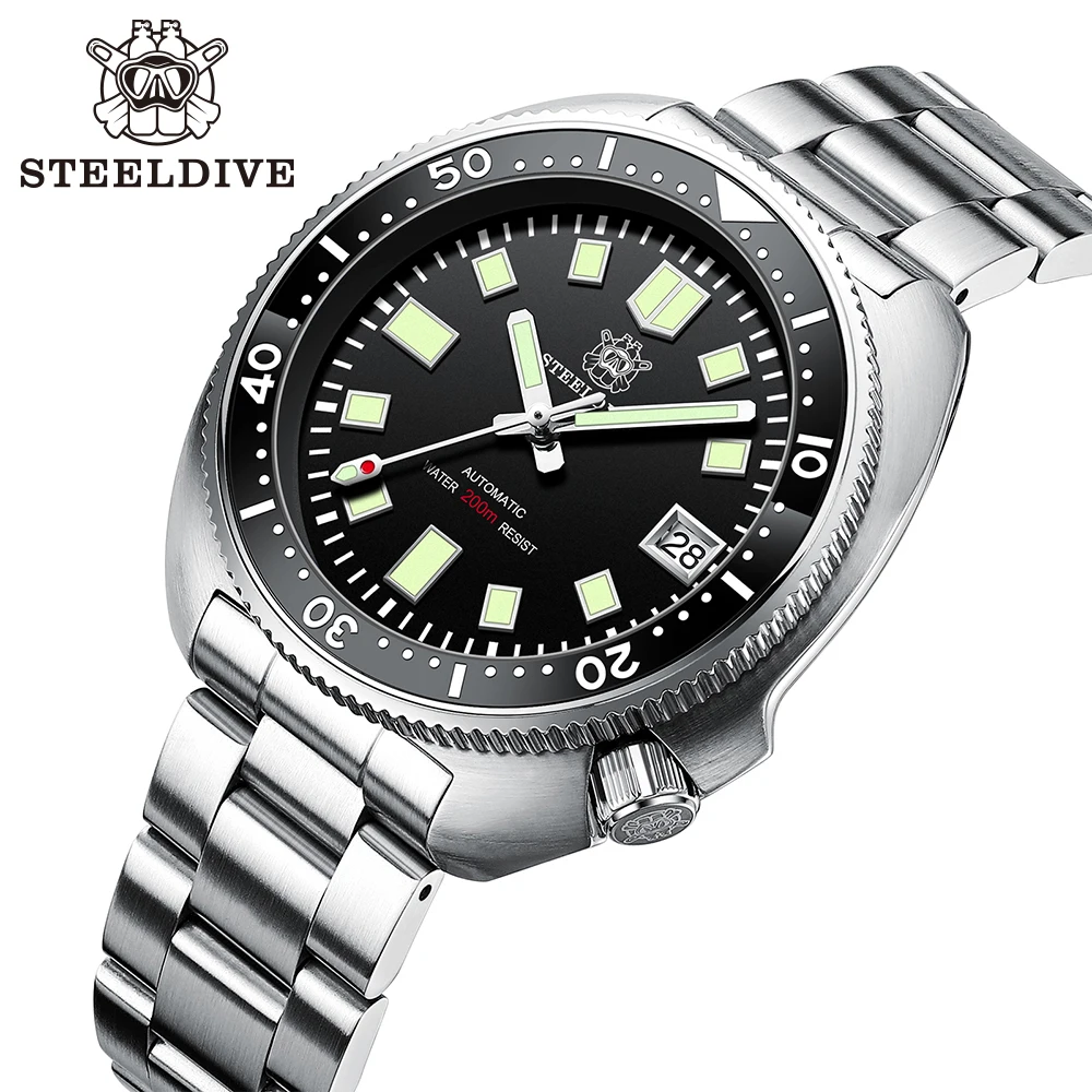 Sd1970 Steeldive Orologio Subacqueo Meccanico Automatico Captain Willard Nh35 Orologi Tartaruga Omaggio Resistente All'Acqua 200M Orologio Subacqueo D
