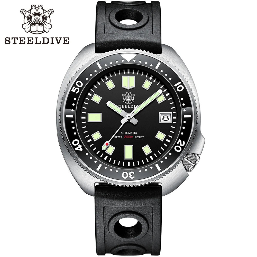 Steeldive Sd1970 Orologio Subacqueo Meccanico Automatico Captain Willard Nh35 Orologi Tartaruga Omaggio Resistente All'Acqua 200M Orologio Subacqueo D