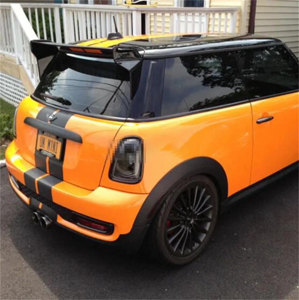 Per Mini Cooper R50 Jcw Tipo Nero Fibra Di Vetro Tetto Spoiler Trim Body Kit Tuning Parte Per R50 Frp Top Wing Lip Racing