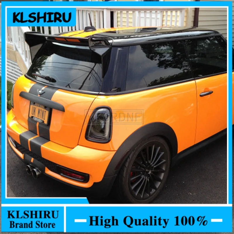 Per Mini Cooper R50 Jcw Tipo Nero Fibra Di Vetro Tetto Spoiler Trim Body Kit Tuning Parte Per R50 Frp Top Wing Lip Racing