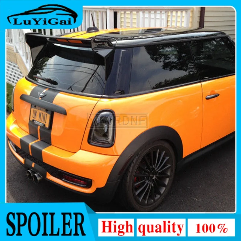 Per Mini Cooper R50 Jcw Tipo Nero Fibra Di Vetro Tetto Spoiler Trim Body Kit Tuning Parte Per R50 Frp Top Wing Lip Racing