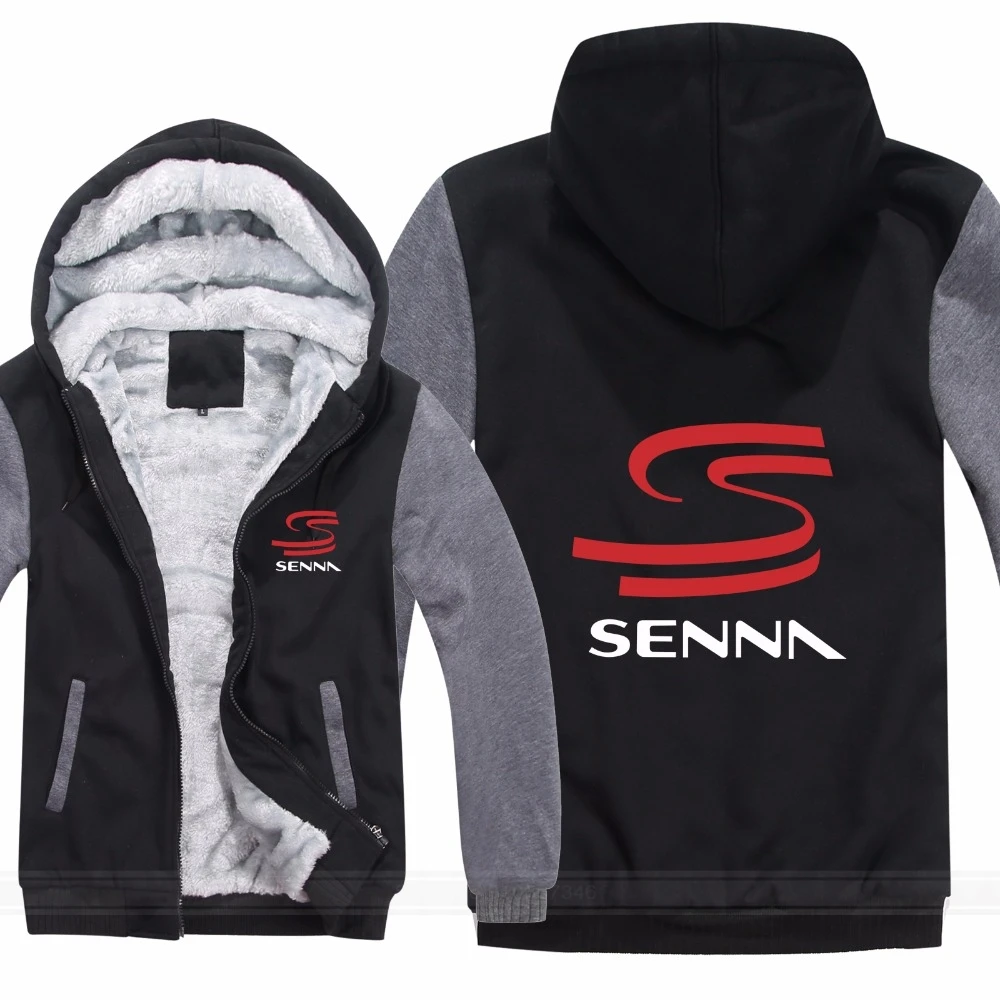 Winter New Hero Ayrton Senna Felpe Con Cappuccio In Pile Spesso New Printed Hero F1 Senna Felpa Warm Liner Pullover Giacca E Cappotto Da Uomo