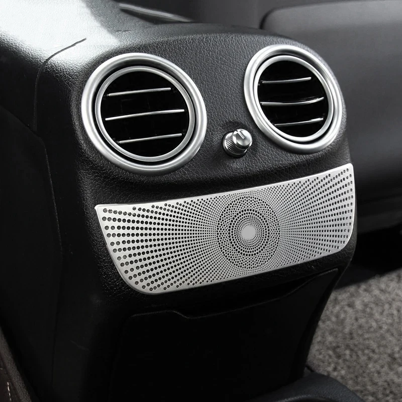Car Rear Armrest Exhaust  Air Vent Outlet Speaker Horn Decorative Cover Trim For Mercedes Benz C E Glc Class W205 W213 X253