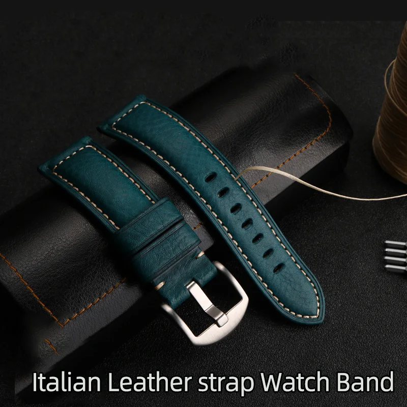 Cinturino In Pelle Italiana Cinturino 22Mm 24Mm 26Mm Cinturino Per Orologio Vintage Per Cinturino Universale Da Uomo Panerai Breitling